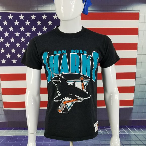San Jose Sharks T-Shirt Vintage 1991 NHL Shirt - Picture 2 of 8